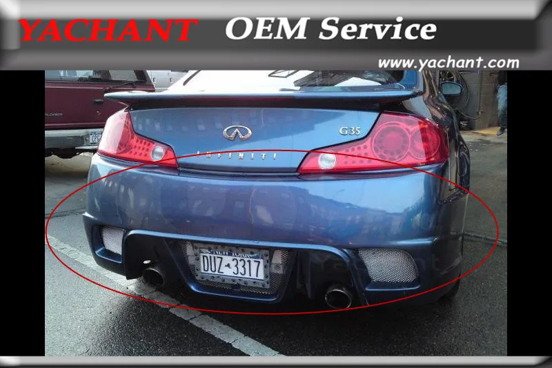 Car-Styling FRP Fiber Glass Rear Bumper Body Kit For 2003-2007 Infiniti G35 2D Coupe Ken Style Rear Bumper