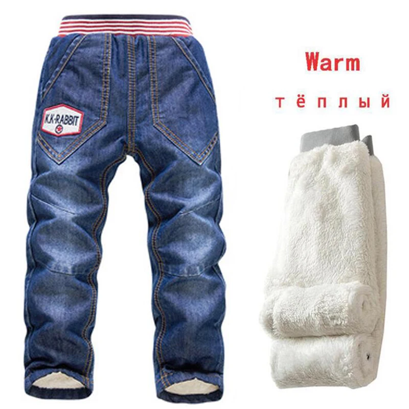 Winter Children Jeans Pants Kids Jeans 2022 Autumn Baby Boys Jeans Trousers Casual Boys 2-7Y Thicking Warm Denim Kids Trousers