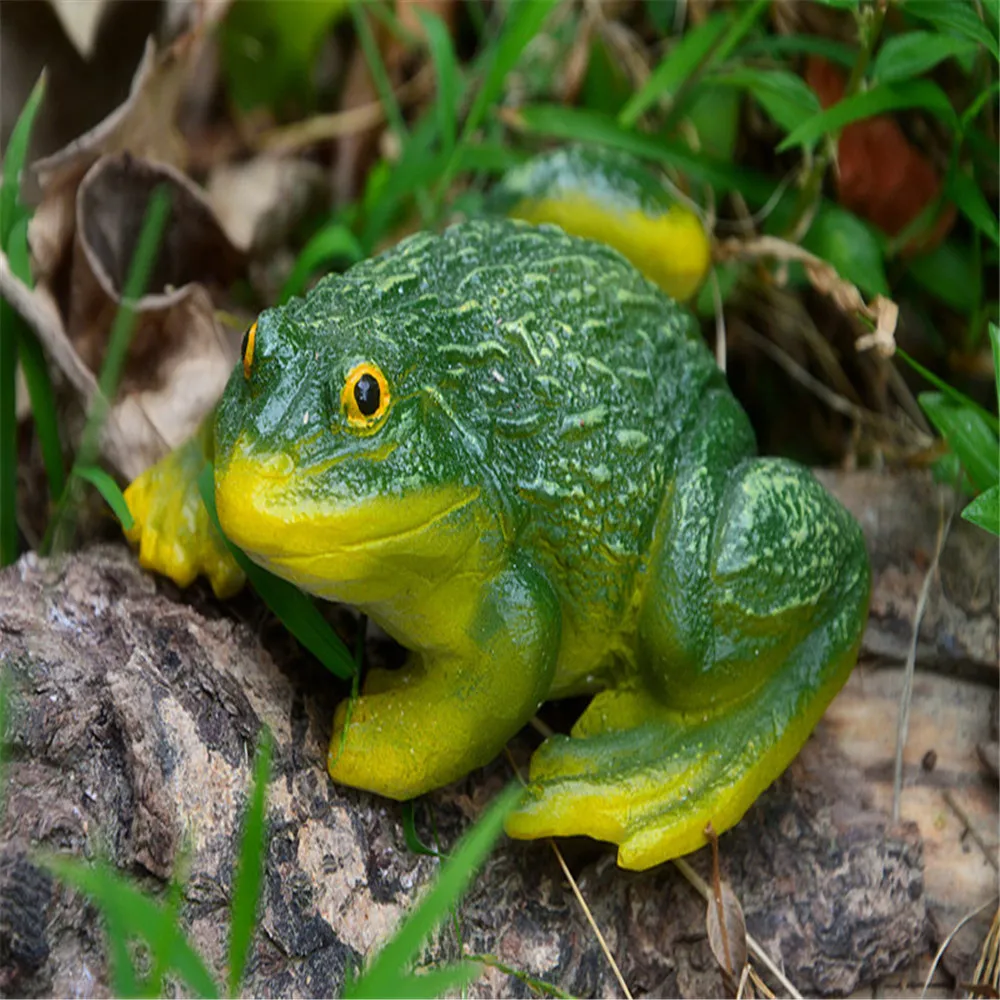 

Cute Resin Decorative Frog Statue DIY Outdoor Garden Bonsai Store Decoration Animal Sculpture For Desk Garden Decor Ornament