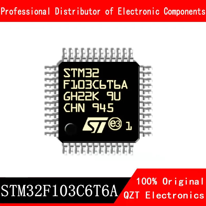 Microcontrolador de LQFP-48 MCU original, STM32F103C6T6A STM32F103, 5 unids/lote, en Stock