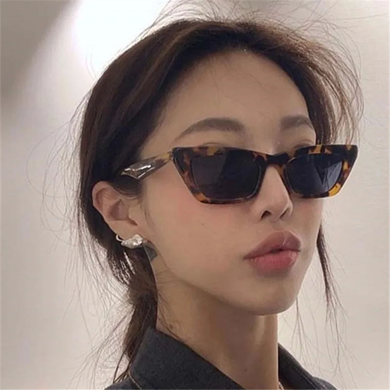 Nette Sexy Retro Cat Eye Sonnenbrille Frauen Marke Designer Kleine Rechteck Weibliche Sonnenbrille Klassische Vintage Oculos De Sol UV400 – Detail 3