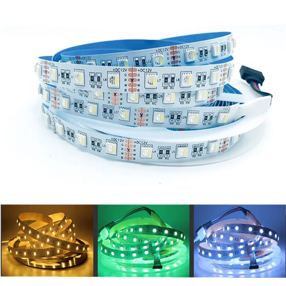 12V 5050 Four in One RGBWW 24V Five in One Dual Color Temperature CCT Colorful RGBW High-Brightness LED Strip