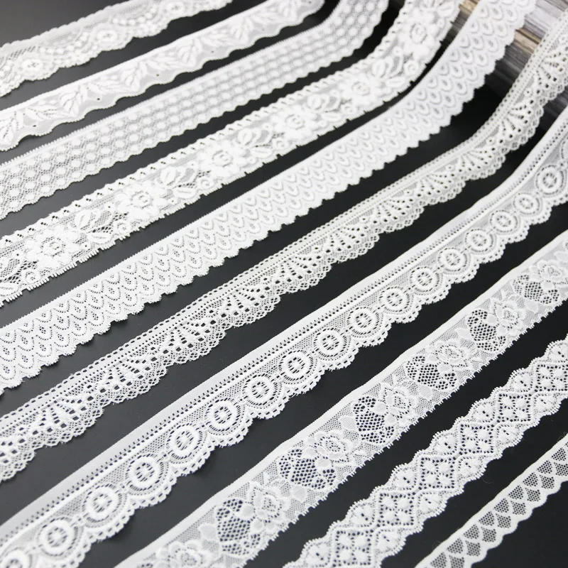 (5 meters/lot) white elastic lace Fabric underwear stretch laces Trim DIY Crafts Sewing