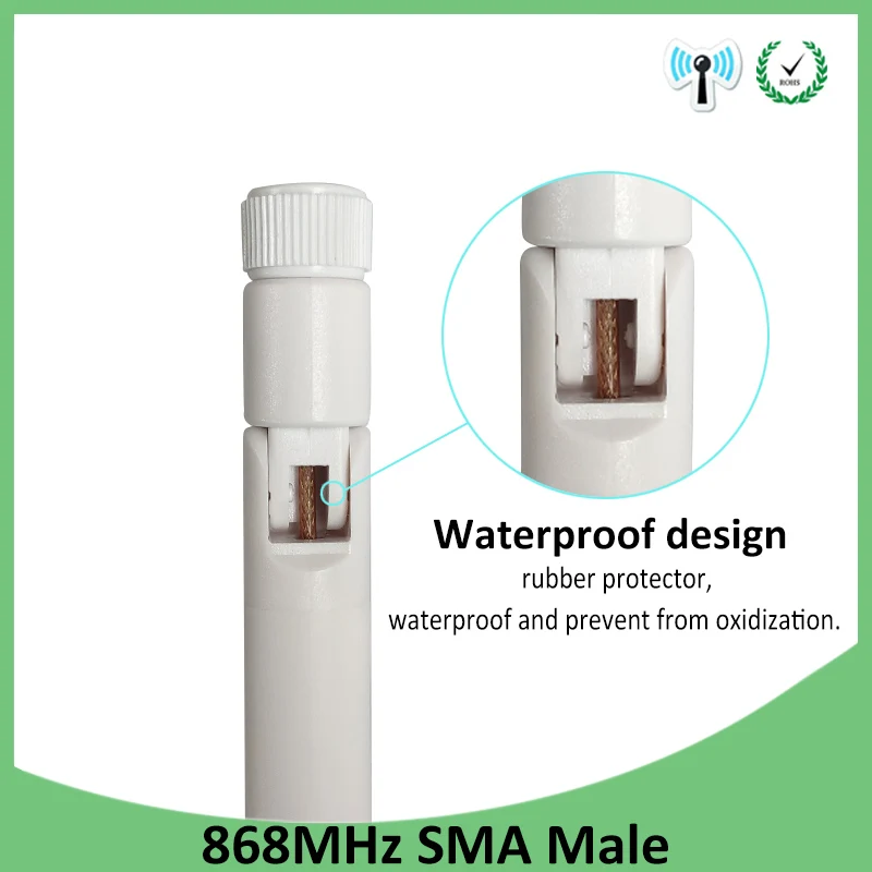 Imagem -03 - Gsm Lora Antena para Receptor de Sinal 20 Pcs 868mhz 5dbi Sma Macho 915mhz Pbx Módulo Iot Receptor de Sinal Lorawan Branco 20cm