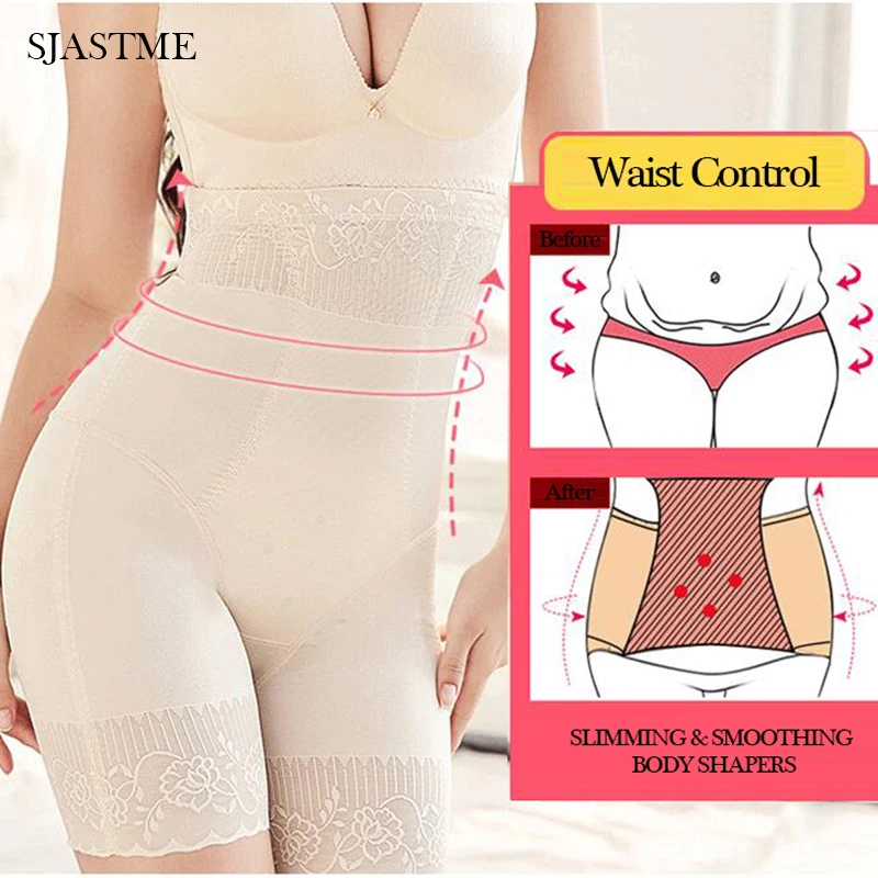 

Women Shapewear Tummy Control Shorts High-Waist Panty Mid-Thigh Body Shaper Bodysuit Firm Control Slimming Shapers Belly Slimmer