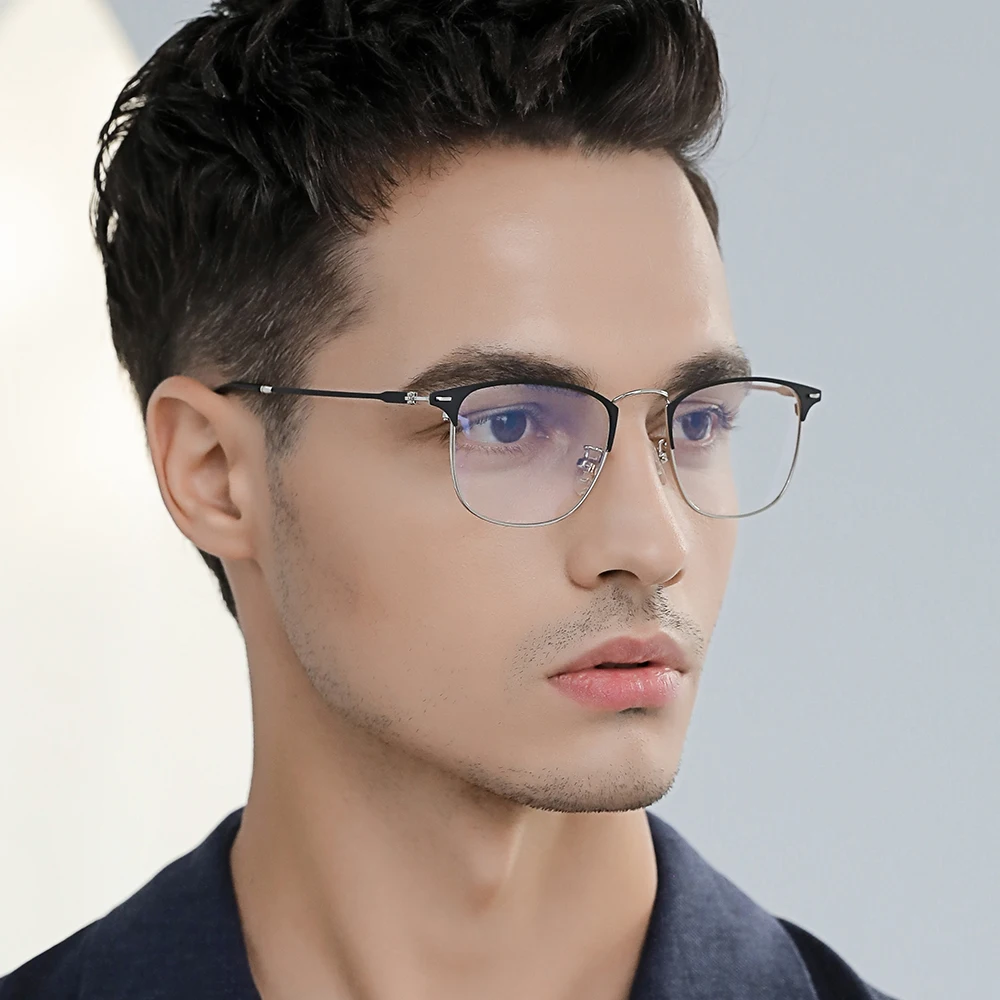 KATELUO Brand Men's Eyewear Anti Blue Light Laser Fatigue Glasses Photochromic Computer Goggles Optical Eyeglasses Frame 9810