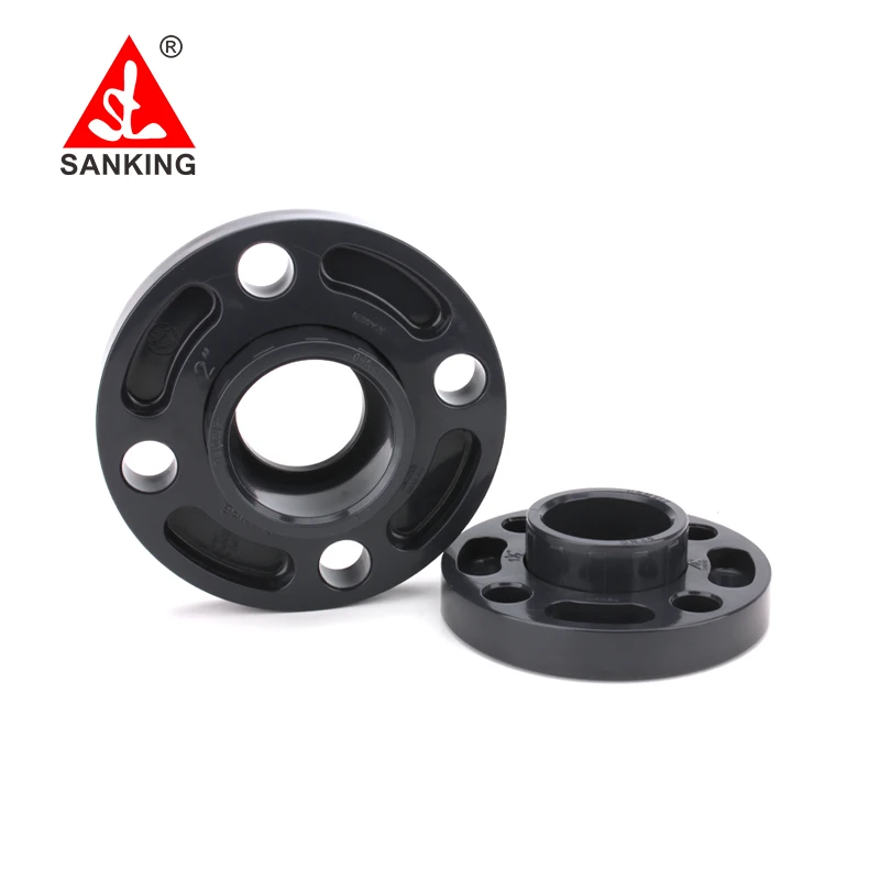 Sanking 20-315mm UPVC Van Stone Flange PVC Flanged Pipe Fittings Flange And Quick Coupling For PVC Pipe Flanged Fittings