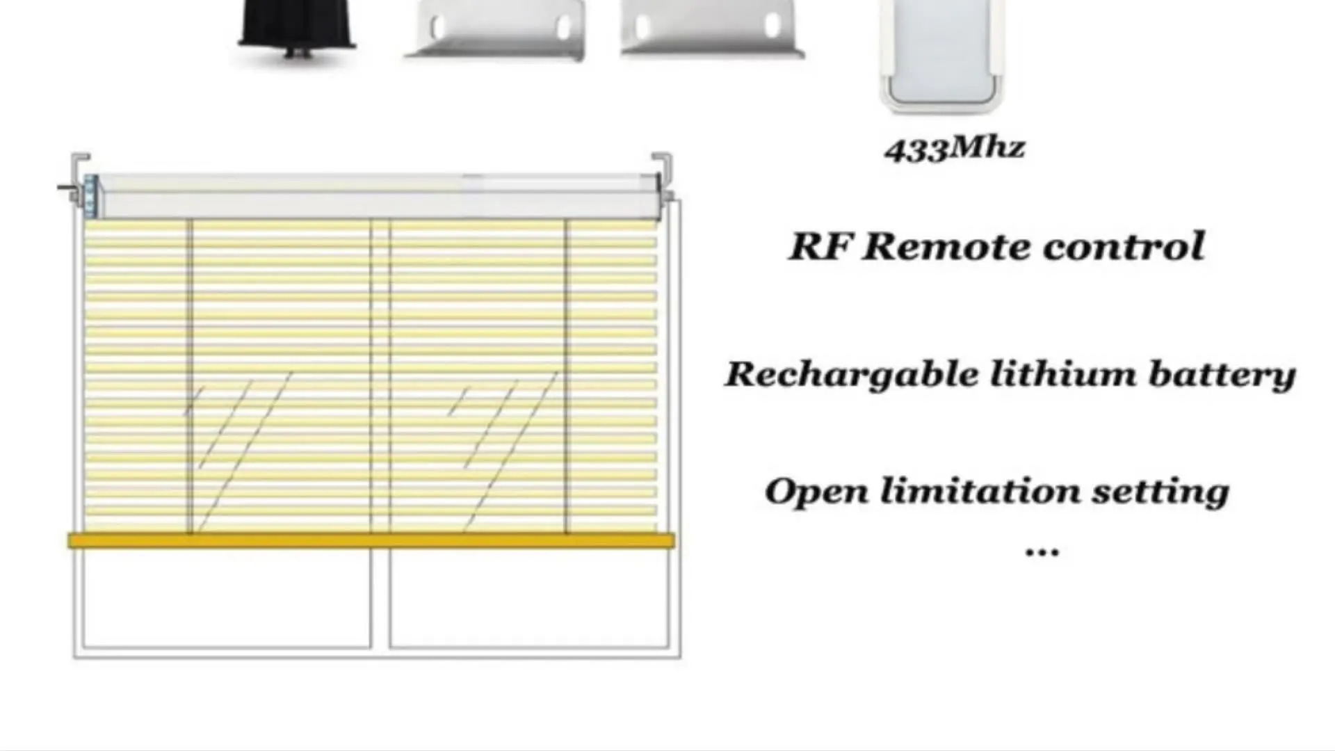 الذكية wifi rf433 تيار مستمر أنبوبي موتور مصراع الستار التلقائي ل 38 مللي متر أنبوب تويا أليكسا جوجل المنزل اللاسلكية أنبوبي المحرك
