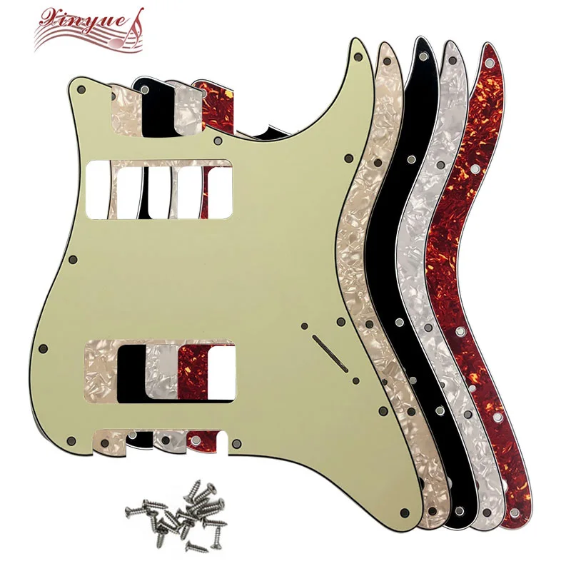 Xin Yue Great Quality Guitar Parts 2 P90 Strat Guitar PICKGUARD No Control Hole For US 11 Screw Holes Strat  Humbuckers