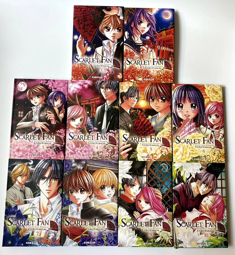 10 Books Scarlet Fan V0l.1-10 Japan Kids Youth Teens Adult Funny Short Story Manga Comic Book Language French Age 8 up