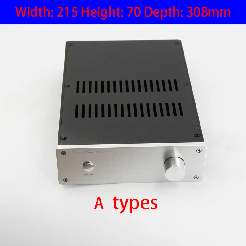 KYYSLB 215*70*308mm All Aluminum Amplitier Chassis 2207 Preamp DAC Box House DIY Enclosure with Blank Amplifier Case Shell