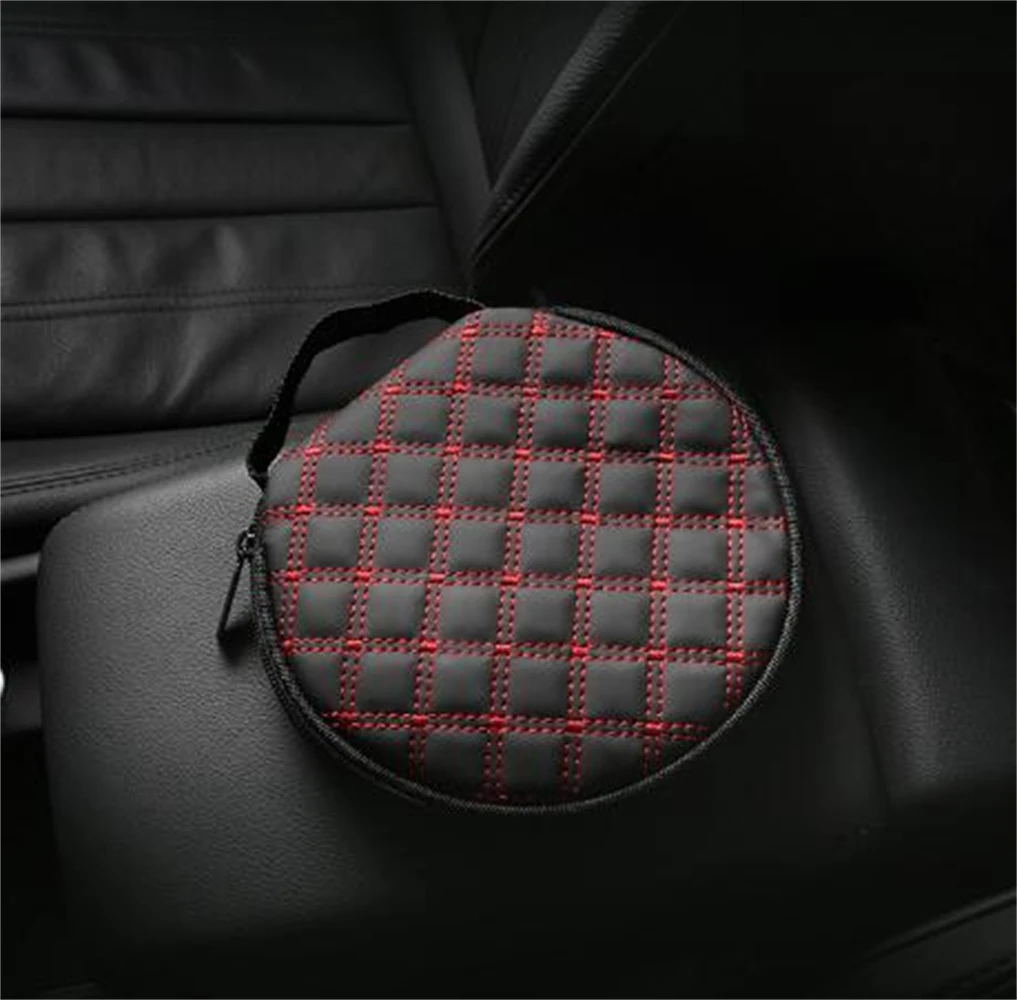 

Car Black CD Box For DVD Case Automotive Supplies Storage Box Holder Home or Car High quality leather CD Bag