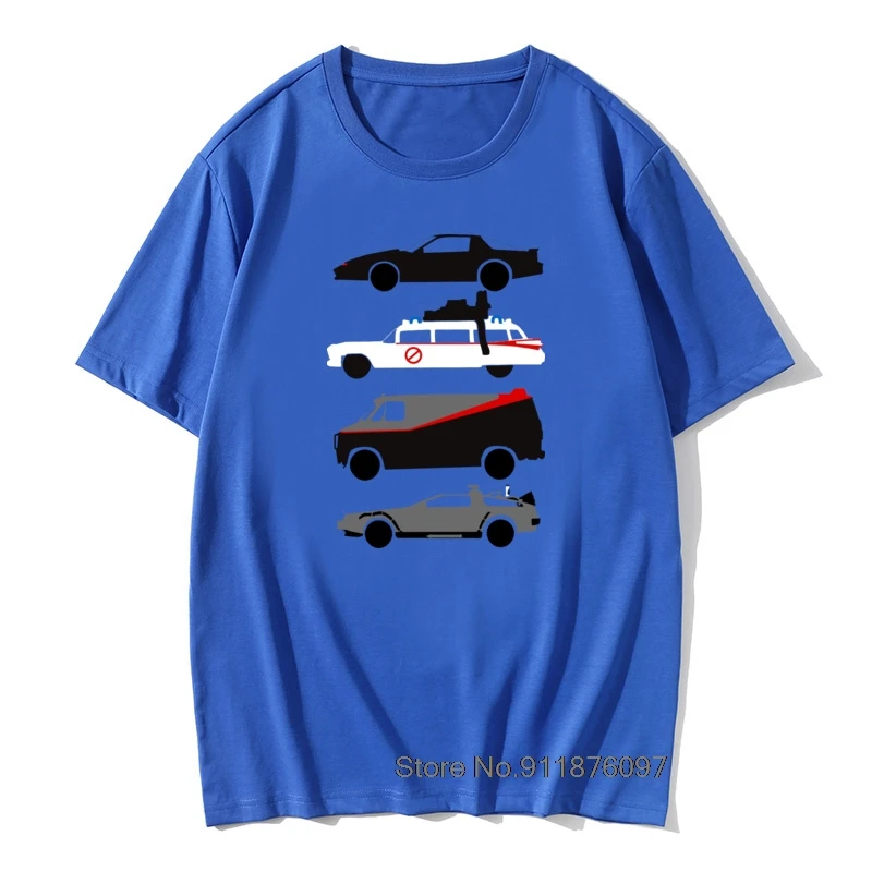 Knight Rider Kitt Ghostbustears Men T Shirts The Car's The Star Casual Tees Short Sleeve Harajuku T-Shirt Cotton   Tops