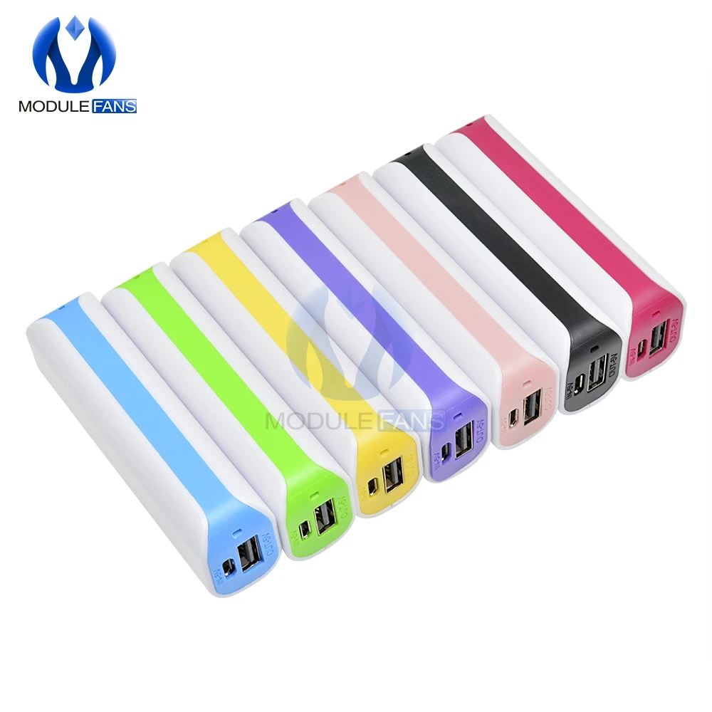 Süßigkeiten Tragbare Led Power Bank Für Handy 18650 Box Telefon Ladegerät Diy Fall Dual USB Power Netzteil Diy elektronische – Detail 12