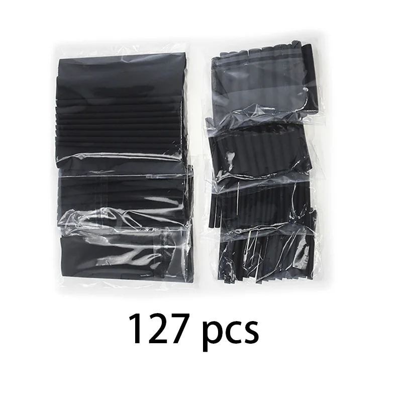 

127 pcs/lot 2:1 Heat Shrink Tube Sleeving Assortment Kit Connection Electrical Wire Wrap Cable Waterproof Shrinkage Radio