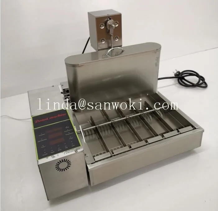 ماكينة قلي دوج نوت صغيرة رقمية مكونة من 6 صفوف ماكينة تشكيل الدونات الأوتوماتيكية ماكينة صنع السونات ماكينة دونات كهربائية