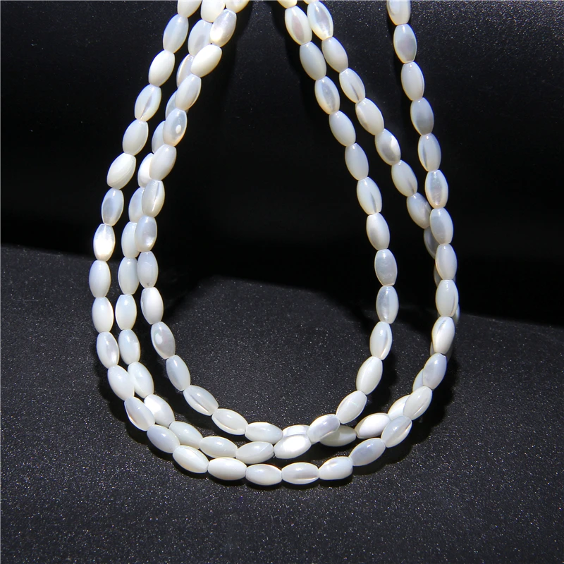 15X6mm Long Stripe Shell Beads Point Stick Mother of Pearl Shell Slice Loose Beads for DIY Making Jewelry Necklace Accessories