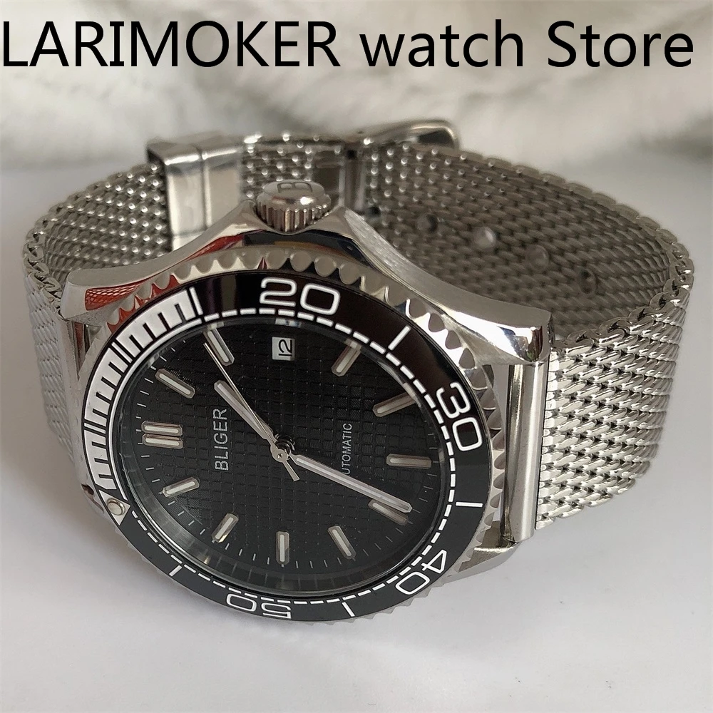 

new dark green case waterproof business men's watch GMT automatic winding Mingzhu3804 sapphire glass 316L stainless steel strap