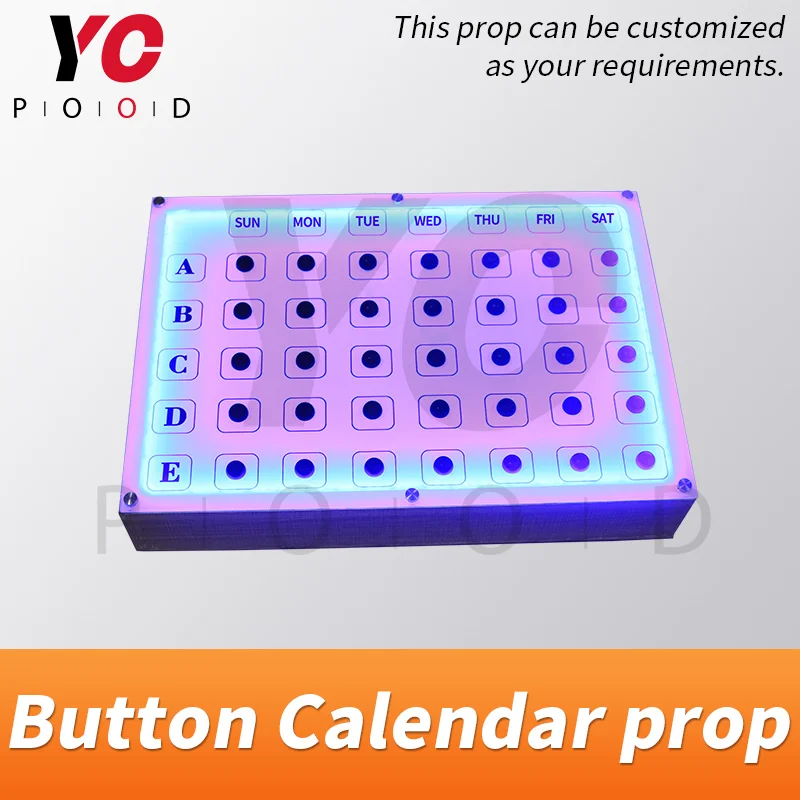 YOPOOD live escape room game button calendar prop press button in correct order to escape chamber room