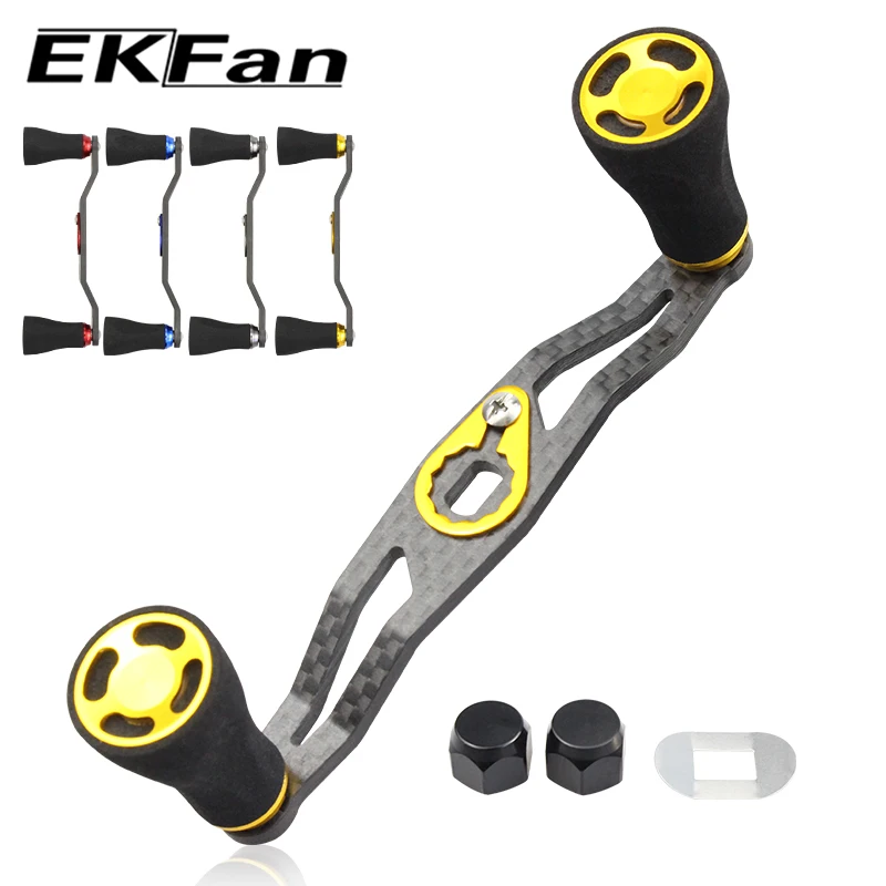 Ekfan New Design 105MM Carbon Handle With EVA Knob For DAI&SHI Fishing Baitcast Reel DIY