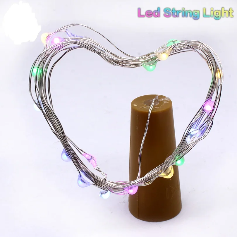 Battery Powered Garland Wine Bottle Lights With Cork 2M 20 LED Copper Wire Colorful Fairy Lights String for Party Wedding Decor