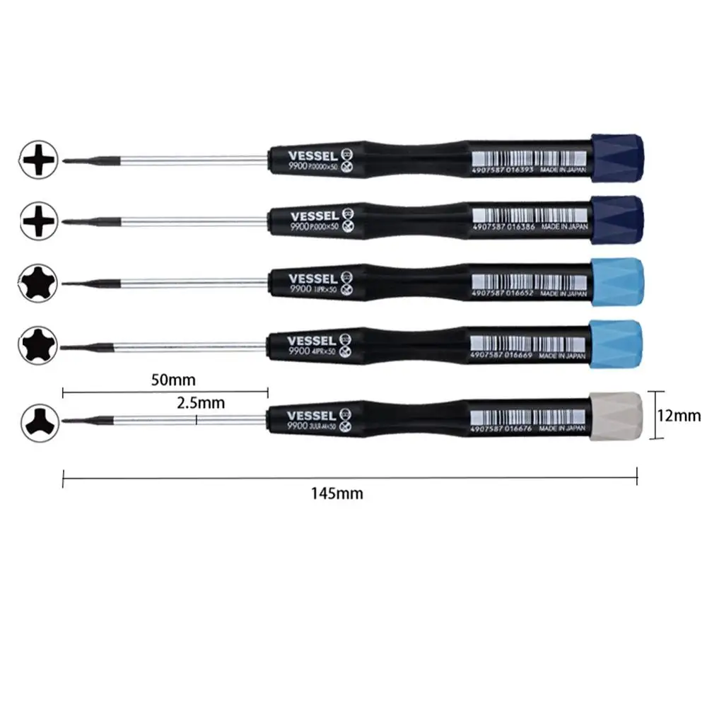 1pcs Japan Vessel 9900 Mini Turn-cap Screwdriver Hand Repair Tools for iPhone Samsung Huawei XiaoMi etc. Mobile Phone