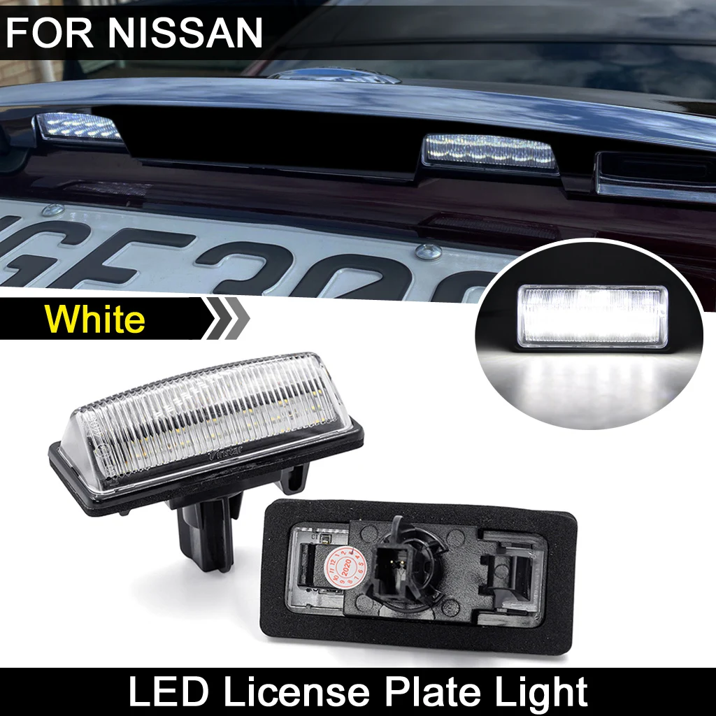 

For Nissan Teana Tidda Altima JX35 Pathfinder Quest Sentra NV350 Pulsar Sunny Sylphy LED License Plate Light Number Plate Lamp