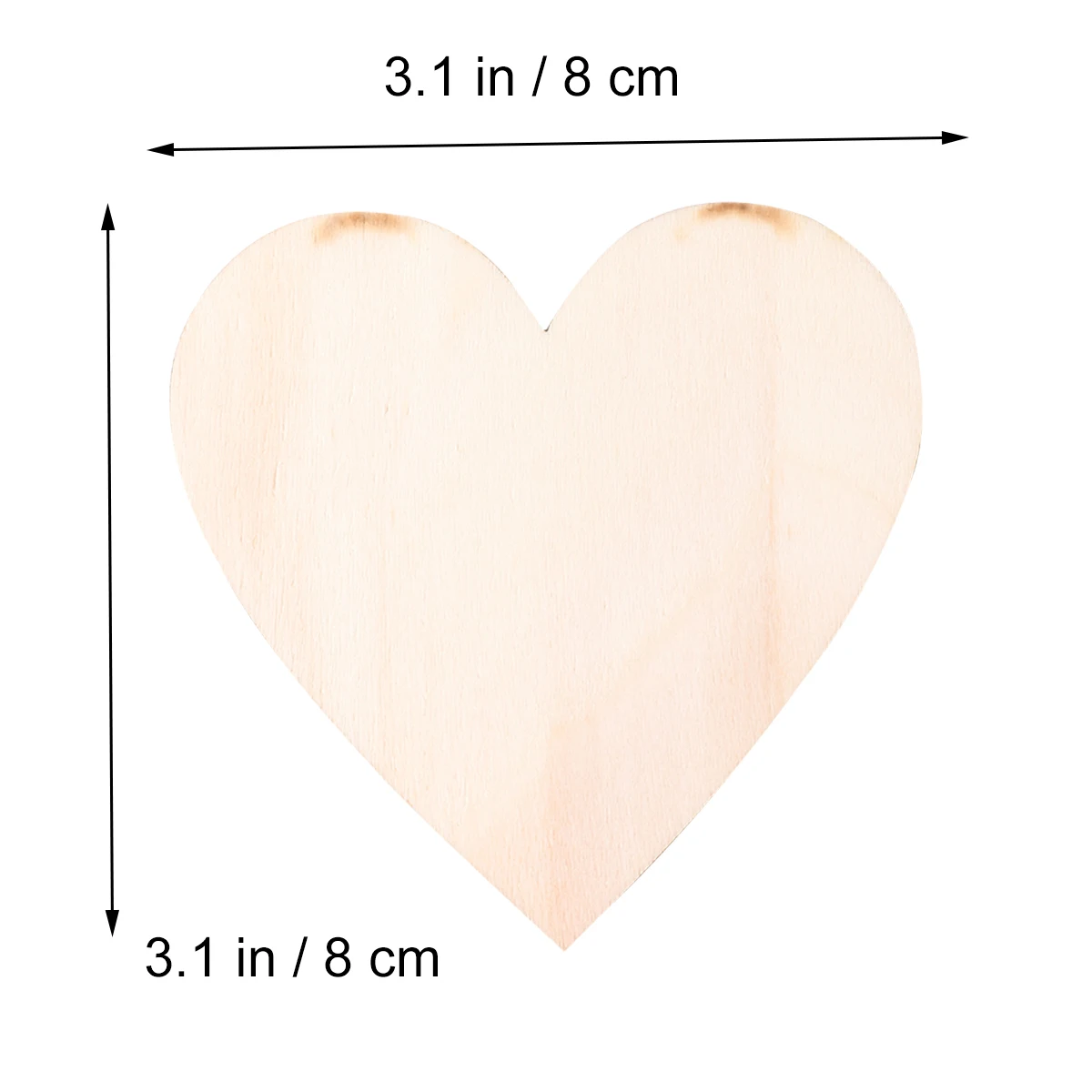 10pcs 80mm DIY Doodle Educational Toy Small Natural Hand Heart Table Scatter Scrapbooking Embellishments DIY Craft Heart-