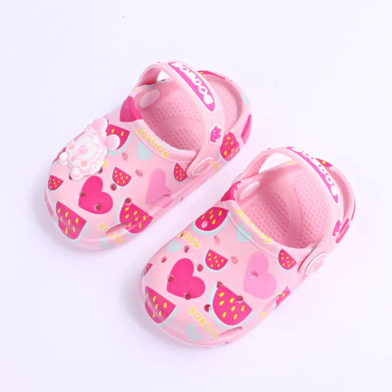 Bobdog Fashion High Quality Children Girls Boys Slippers Cartoon Sandals Print Hole Shoes