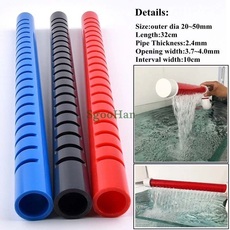 1pc OD 20~50mm Fish Tank Rain Pipe Aquarium PVC Pipe Filter Accessories Drip Water Drain Tube Deluge Downcomer Cess-Pipe