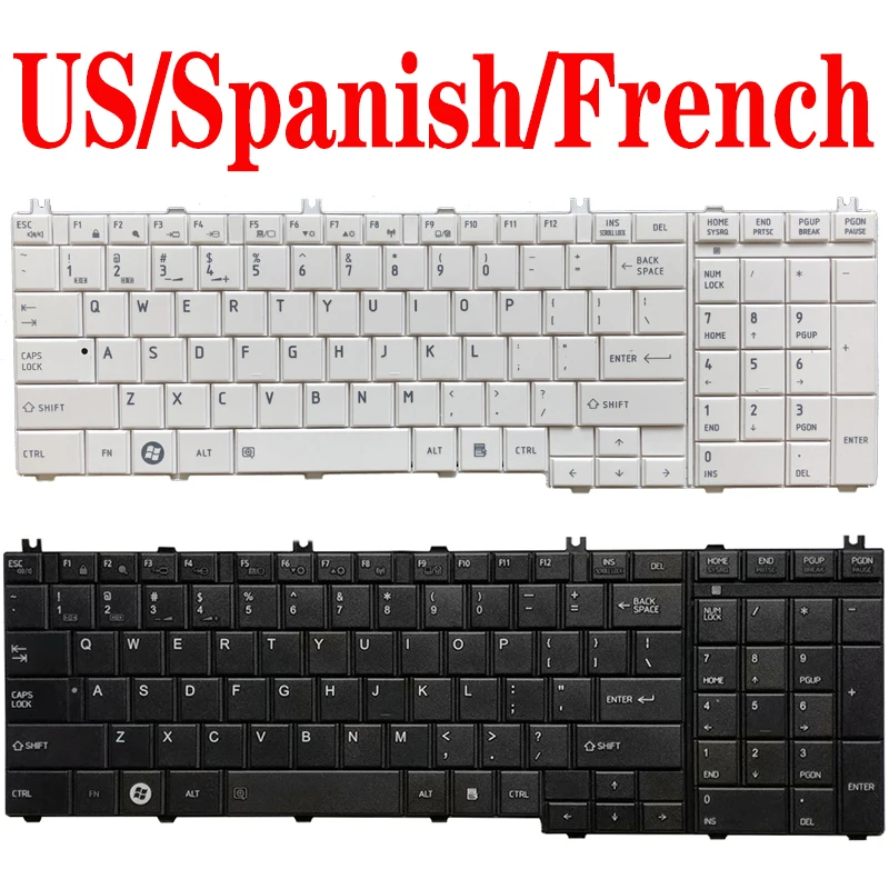 Ons Sp/Spaans/Fr/Frans Toetsenbord Voor Toshiba Satellite L750 L755 L755 L755D L770 L770D L775 l775D C660 C660D NSK-TN0SC NSK-TN0GV