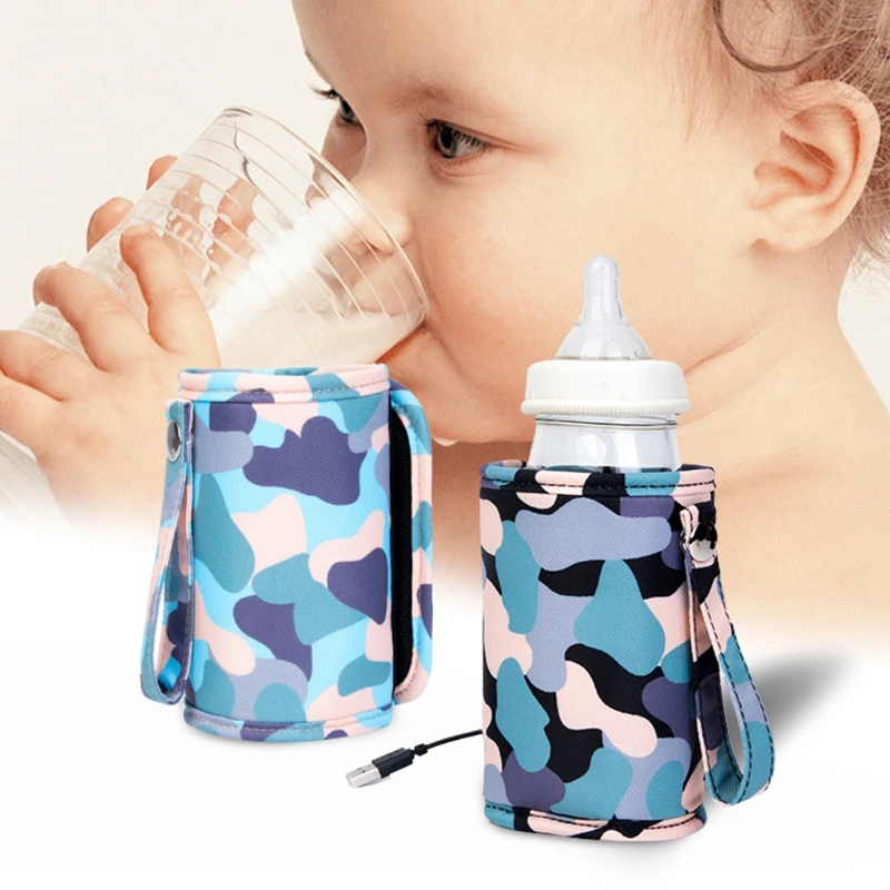 USB Baby Flasche Wärmer Tragbare Reise Milch Wärmer Infant Fütterung Flasche Heizung Abdeckung Isolierung Thermostat Lebensmittel Heizung