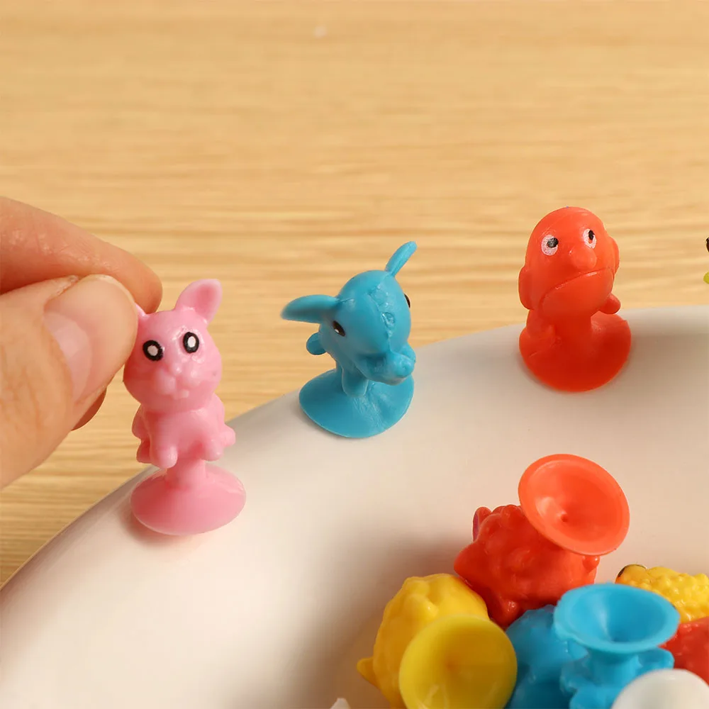 20Pcs/lot Mini Monster Sucker Capsule Model Little Cartoon Anime Animal Action Figures Mini Doll Suction Cup Toys for Children