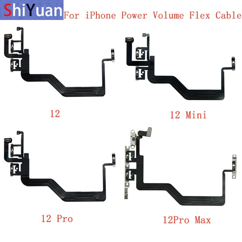 

Power Volume Button Flex Cable For iPhone 12 Mini 12 Pro 12Pro Max Power Flex Cable Replacement Repair Part