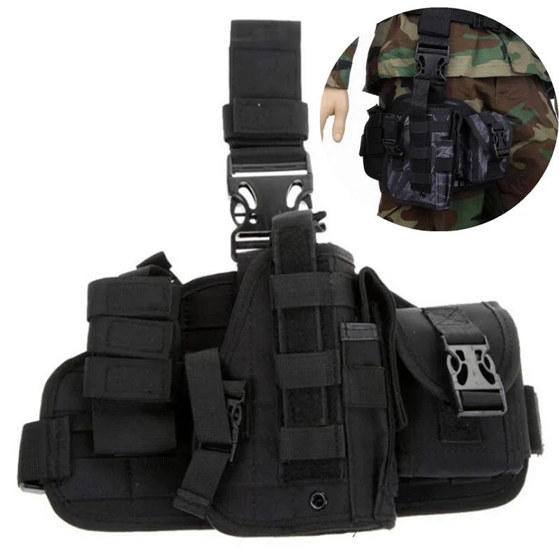 Tactical Drop Leg Gun Holster for Glock 17 19 Beretta M9 Thigh Gun Holster Platform with Molle Pouches Universal Holster universal car air suspension control system with pressure sensor support blue tooth remote and wire control app control