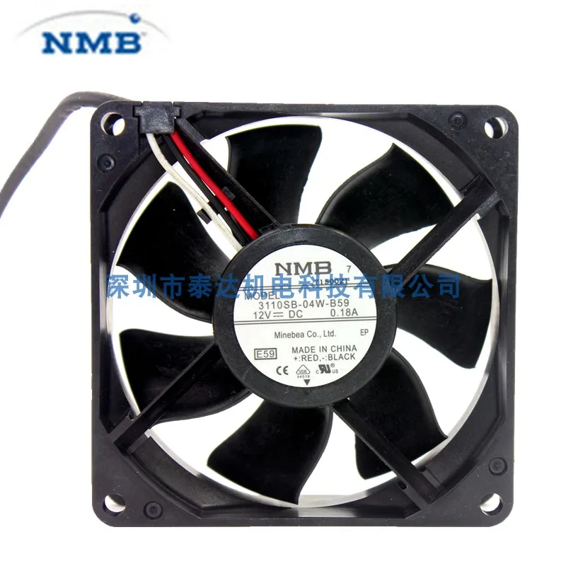 

NMB-MAT 3110SB-04W-B59 E59 Server Cooling Fan DC 12V 0.18A 80x80x25mm 3-Wire