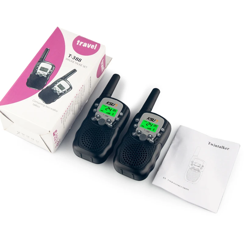 2PCS 2 Way วิทยุ Walkie Talkie สำหรับเด็กเด็ก Walkie-Talkie CD วิทยุ Vhf Comunicador ไฟฉาย LCD จอแสดงผลของขวัญเด็ก