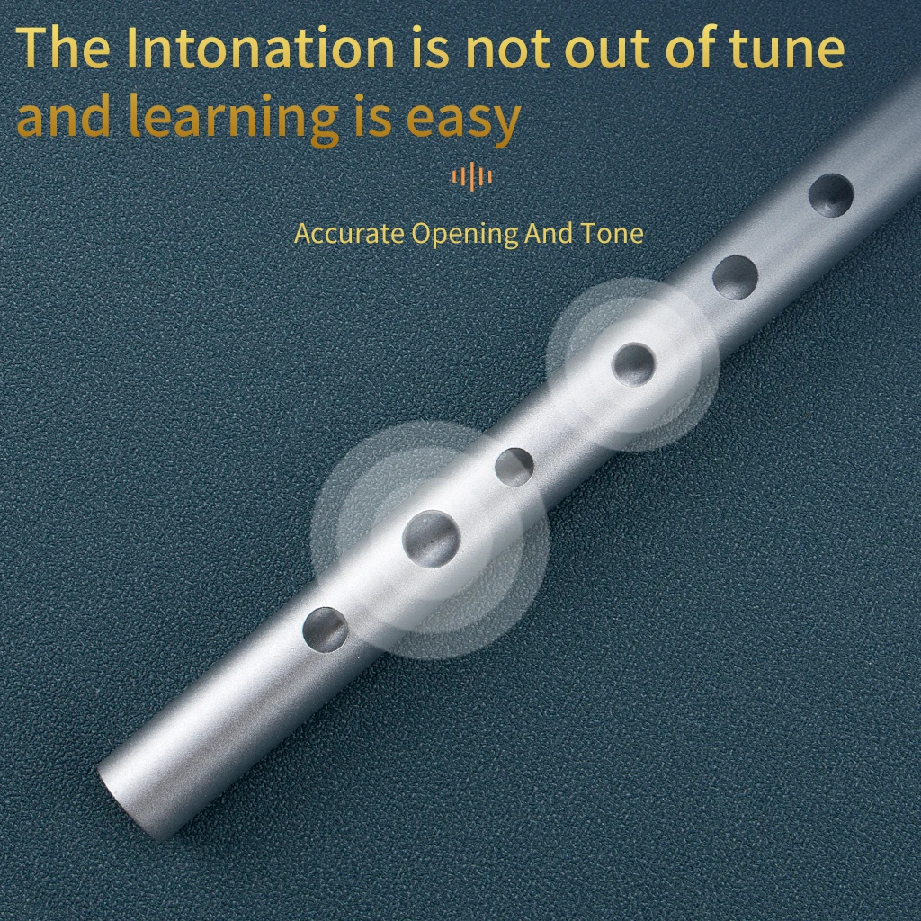 NAOMI High D Aluminum Alloy Penny Whistle Tin Whistle 6 Holes Flute Irish Integrated Blowing Nozzle Traditional Music Instrument