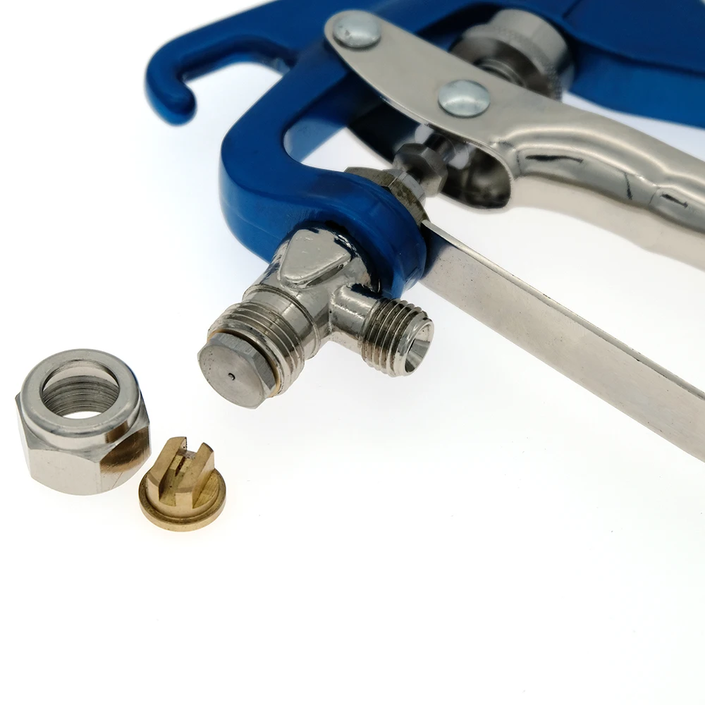 Imagem -04 - Pressão Airless Pintura Pulverizador Pistola de Cola Adesiva Prata e Azul Contato 10 mm Tamanho do Bocal Alta