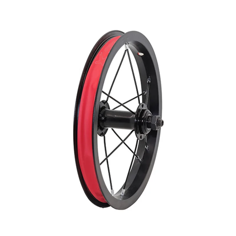 Catazer 12 Inch AL6061 Aluminum Wheelset Kids Balance Bike Black Aluminum Alloy Wheelset Child 95mm Bicycle Wheels