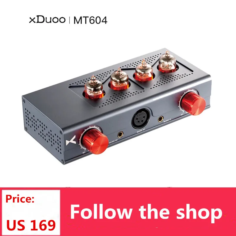 Xduoo-amplificador de fone de ouvido com tubo equilibrado 6j1, pré-amplificador de xlr/4.4mm, tubo de entrada/saída equilibrada + amplificador híbrido com transistor