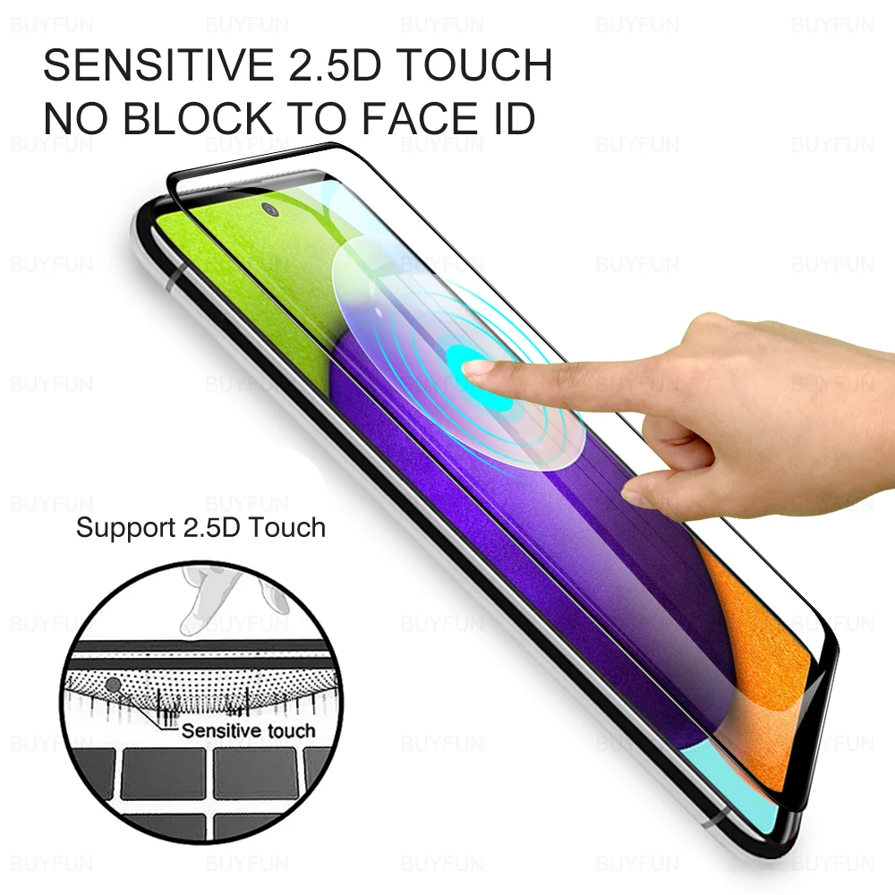 2 Pcs Screen Protector Tempered Film For Samsung Galaxy A52 A51 A52s A50 A50s 4G 5G 6.5\