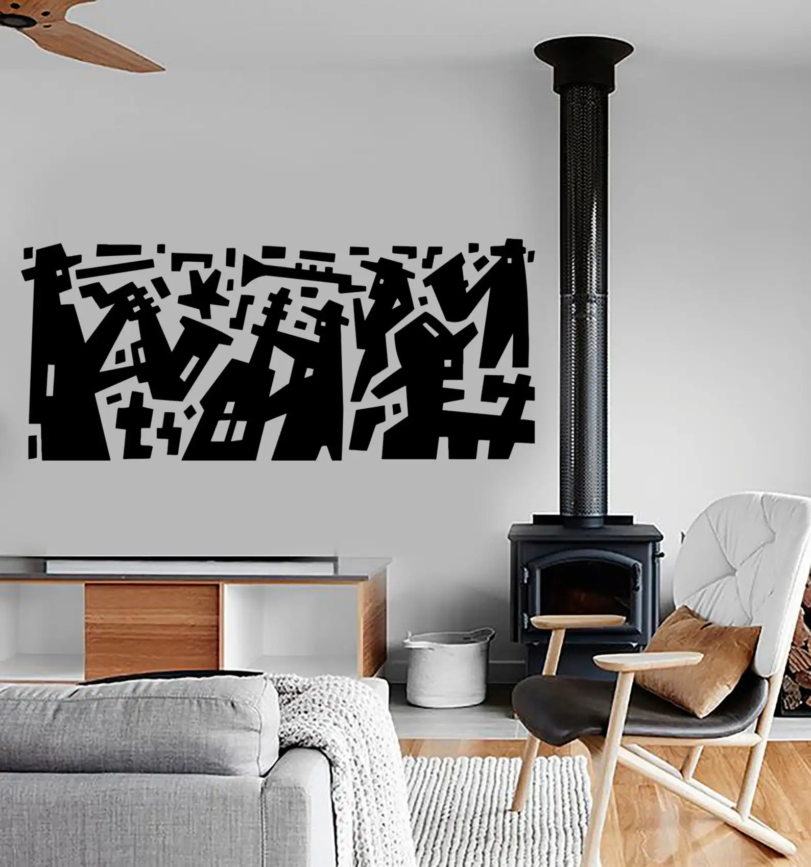 

Music Wall Decal Jazz Band Modern Art Vinyl Sticker Mural Art Abstract Sticker Family Living Room Music Room Fashion Decor yy24