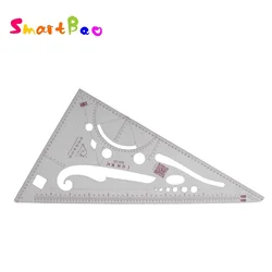 1/5 Multi-function Clothes Ruler 1:3 1:4 1:5 Proportion Triangular Scale Ruler for Clothing Measure Grading Essential Tool