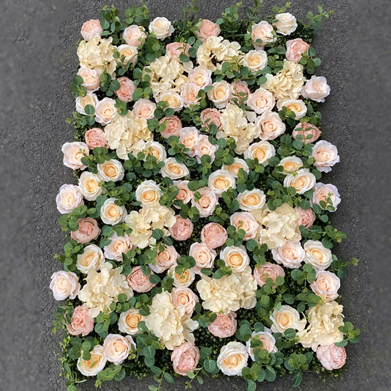 40x60cm Artificial flowers Silk rose Flower wall Pink romantic Wedding decoration Party Holiday celebration outdoor background