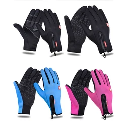 Luvas quentes térmicas unisex do écran sensível, ciclismo, bicicleta, bicicleta, esqui, exterior, acampamento, caminhadas, esportes, luvas completas do dedo, inverno