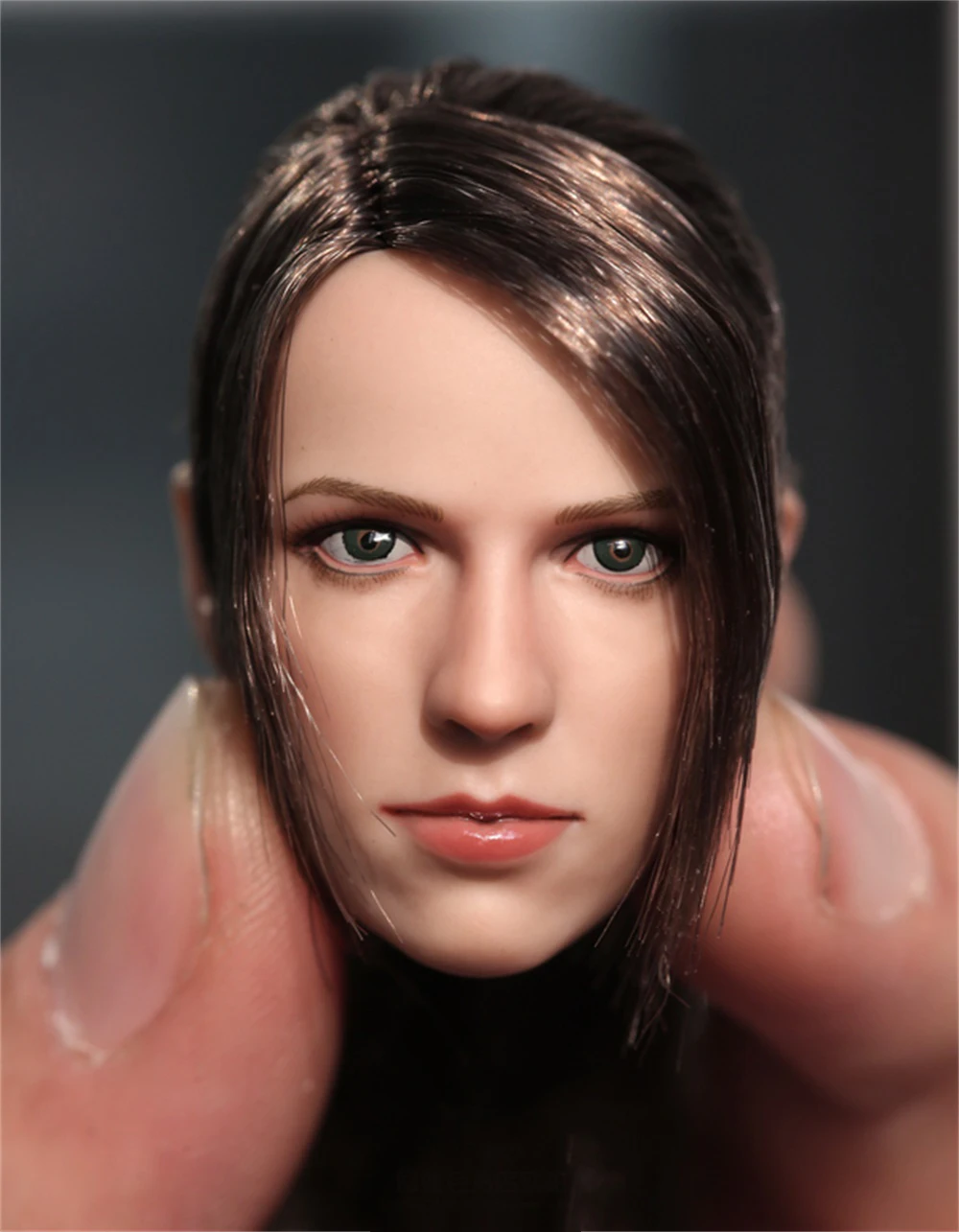 

For Sales 1/6th Female Metal Of Gear Head Sculpture With Long Hair Player Games Model For 12inch Body Doll Collectable