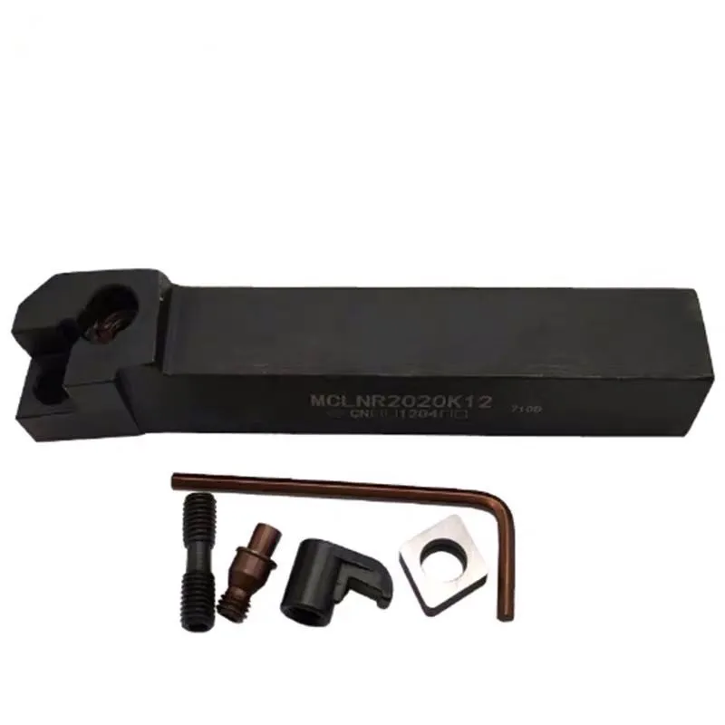 ที่ยึดเครื่องมือเครื่องกลึง MCLNR1616H12CNC MCLNR2020K12 MCLNR2525M12 + 10ชิ้น CNMG120408ใบมีดเพชร CNMG120404ชิ้นส่วนเครื่องกลึงโลหะ mclnr