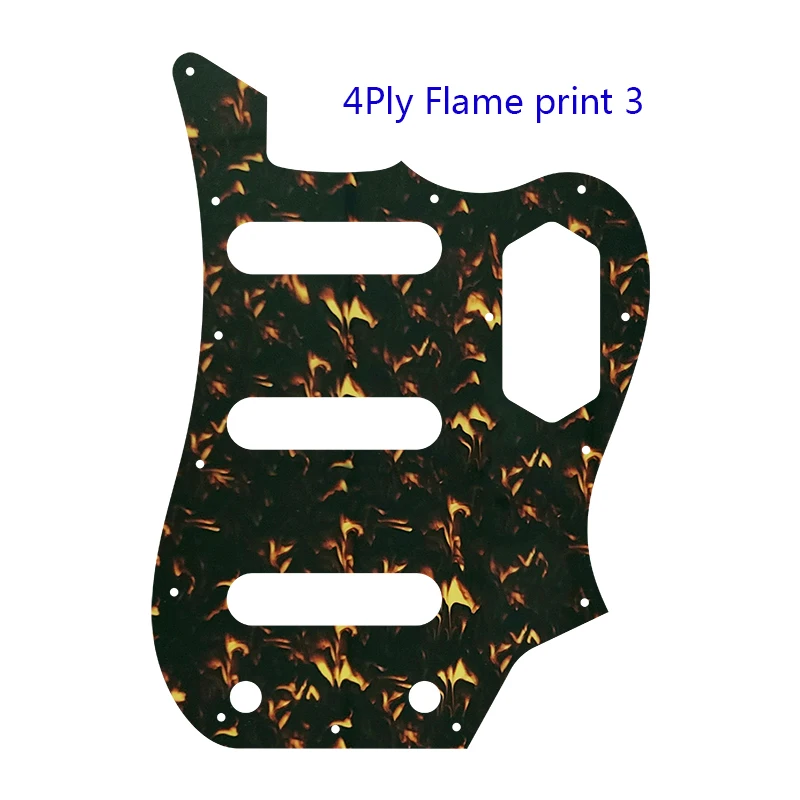 Fei Man Custom Parts - For US FD Bass VI Guitar Pickguard Scratch Plate Multi Color Choice Flame Pattern