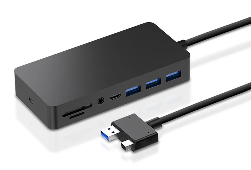 11 in 1 USB 3,0 Mini DP bis 4k HD/DP/VGA 3,5 Audio Gigabit Ethernet SD/TF Kartenleser Hub für Microsoft Surface Pro 4 5 6 – Detail 1